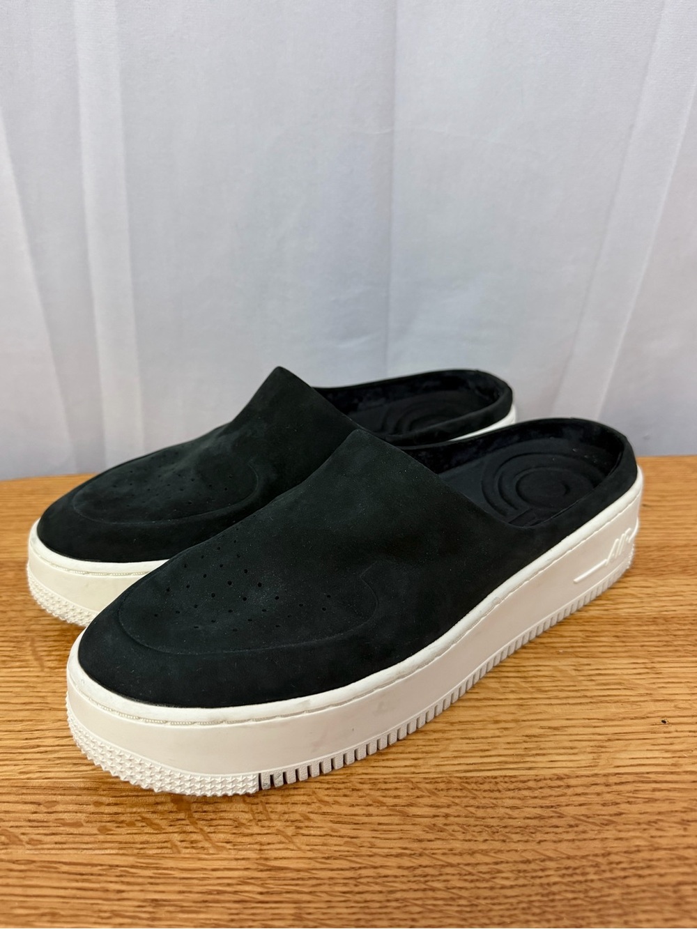 Nike Air Force 1 Black Lover XX Premium Slip On Mule Sneaker Womens Size 9.5